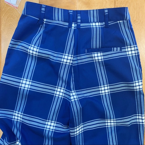 Urban Outfitters Elle Blue Plaid Straight Leg Pant - Picture 2 of 6